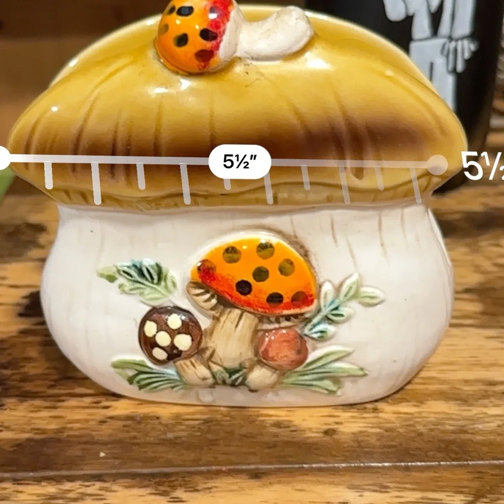 Vtg 1970s Sears Merry Mushrooms Napkin Holder